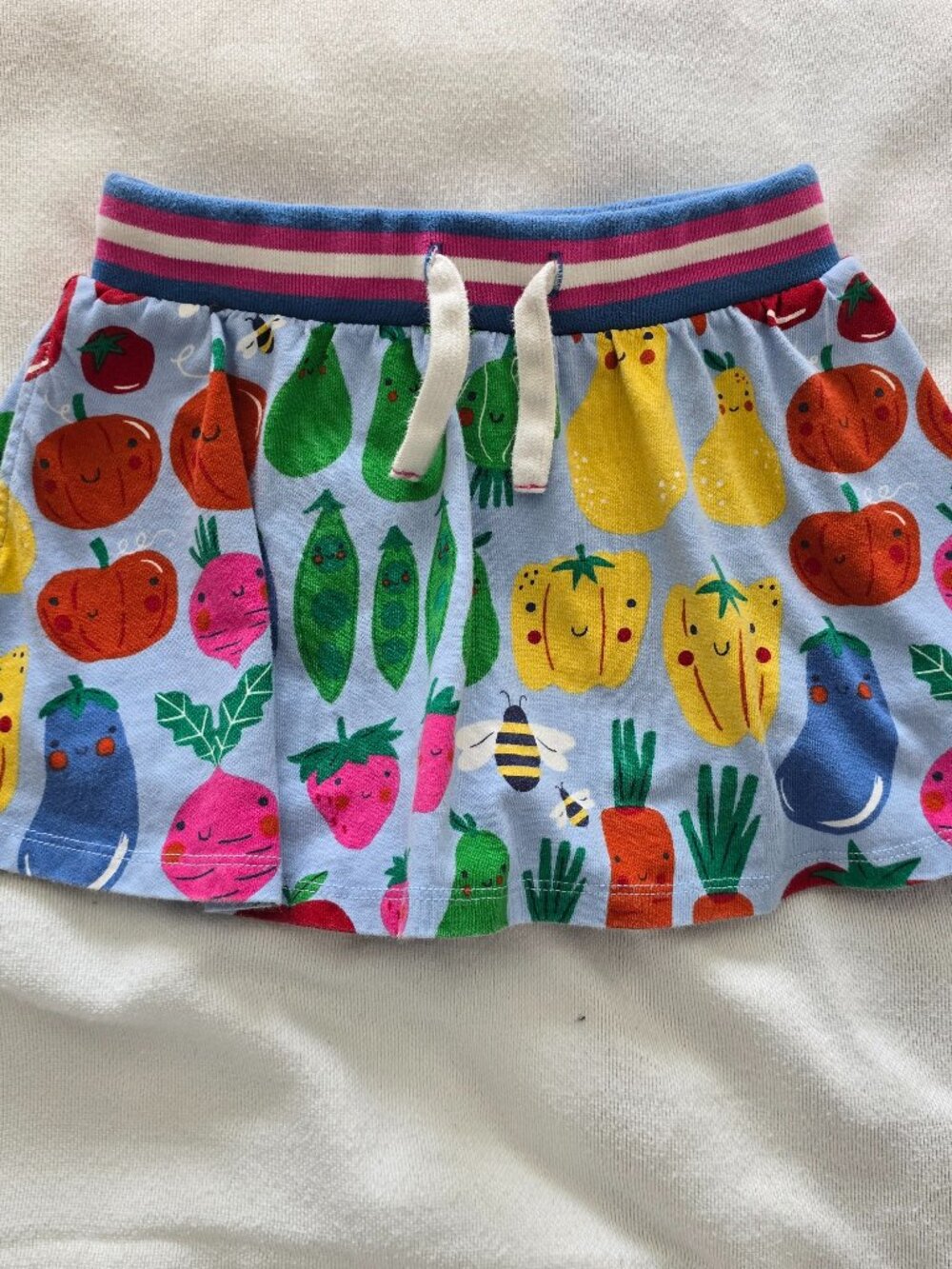 3-4Y Mini Boden Jersey Skort - Colorful Veggies